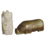 A CHINESE ARCHAISTIC JADE PIG