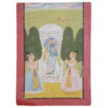 A MEWAR PAINTING OF DEVOTEES OF VISHNU, UDAIPUR, RAJASTHAN, INDIA, LATE 18TH CENTURY