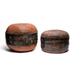 TWO BAMBOO BOXES, INDONESIA, 20TH CENTURY