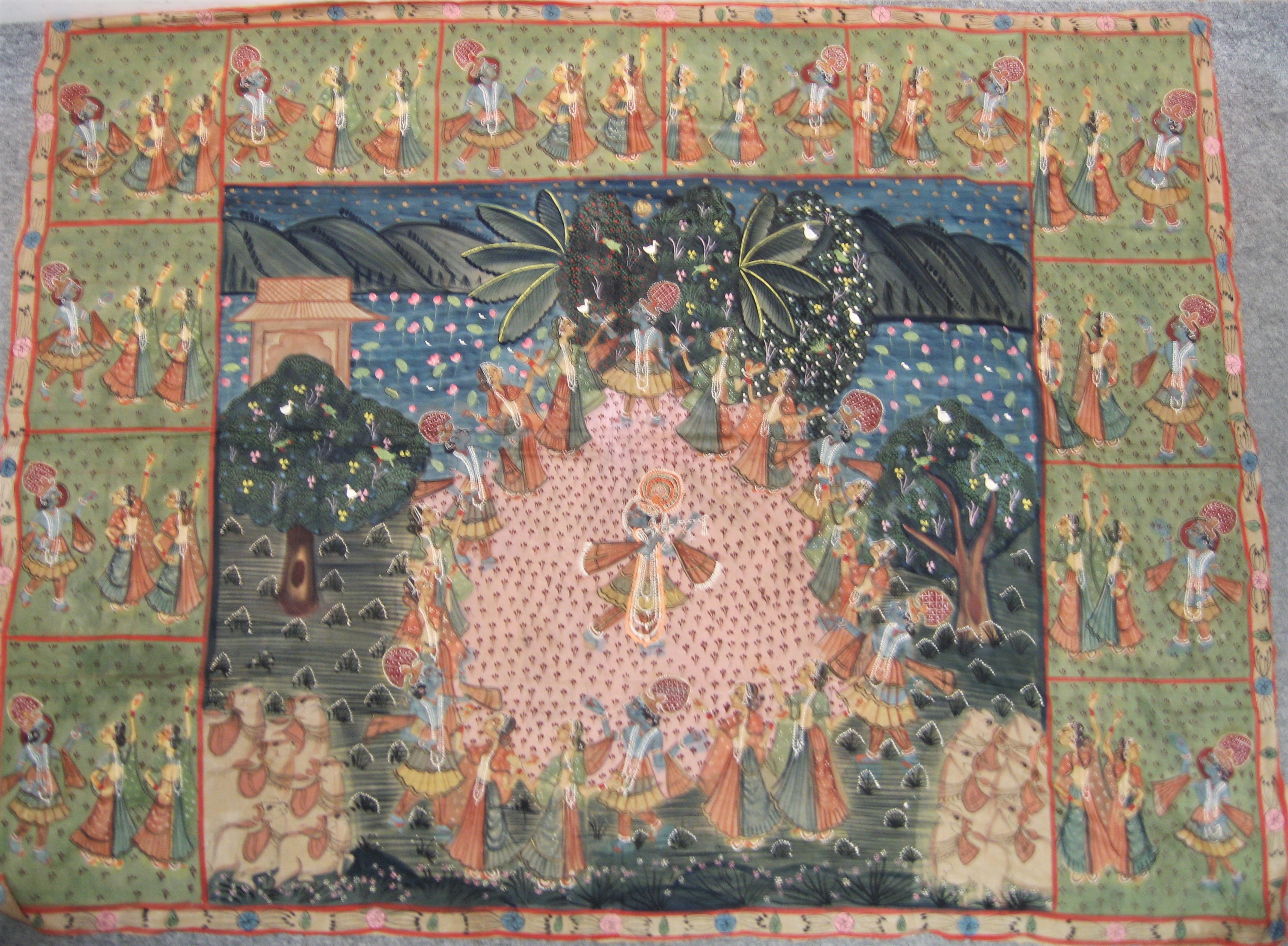 FOUR PAINTED COTTON HANGINGS (PICHHAVAI), RAJASTHAN, 20TH CENTURY - Image 10 of 12