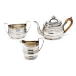 A GEORGE III SILVER FOUR-PIECE TEA AND COFFEE SET, ROBERT & DAVID HENNELL, LONDON, 1801