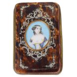 ˜A FRENCH TORTOISESHELL CARD CASE, PARIS, CIRCA 1855