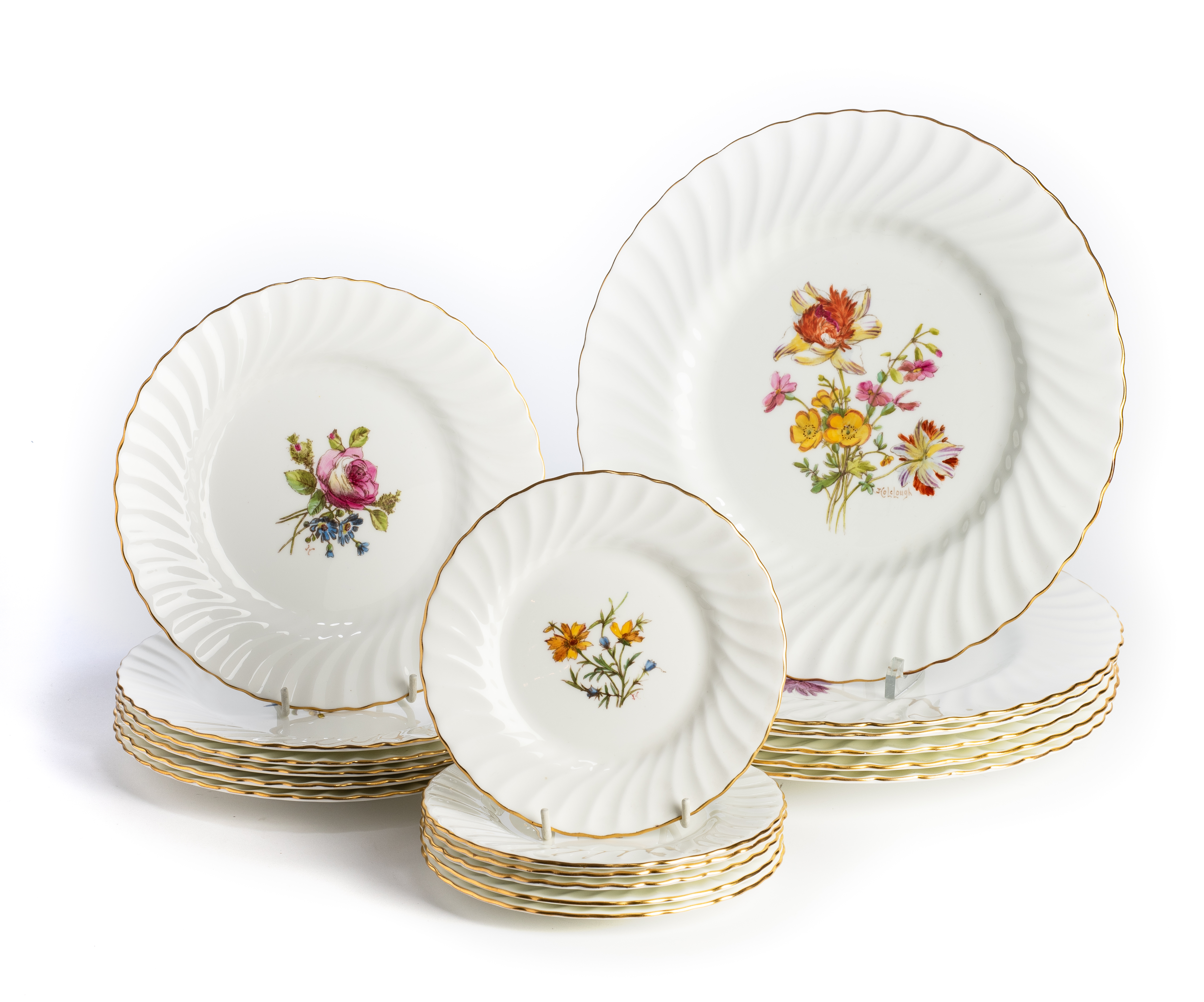 A SET OF MINTON PLATES, MID 20TH CENTURY