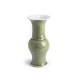 A CHINESE CELADON GLAZED VASE, KANGXI PERIOD (1662-1722)