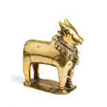 A BRASS FIGURE OF NANDI BULL, WESTERN DECCAN, CIRCA 18TH CENTURY