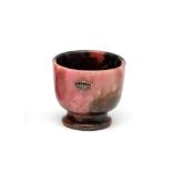 □ A RHODONITE CUP, PROBABLY RUSSIAN EARLY 20TH CENTURY