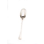 A GEORGE III SILVER GRAVY SPOON, JOHN FOUNTAIN, LONDON, 1800