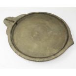 A GREY SANDSTONE ALTAR TRAY, BURMA, PROBABLY 19TH CENTURY