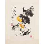 A CHNESE PAINTING, 'CRABS', BY XIE ZHIGUANG, CIRCA 1960