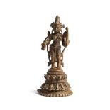 A PALA BRONZE FIGURE OF SARASWATI, EASTERN INDIA, 11TH / 12TH CENTURY