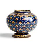 □ A SMALL ENAMELLED COPPER POT, CHINA FOR THE MUGHAL MARKET, 18TH CENTURY