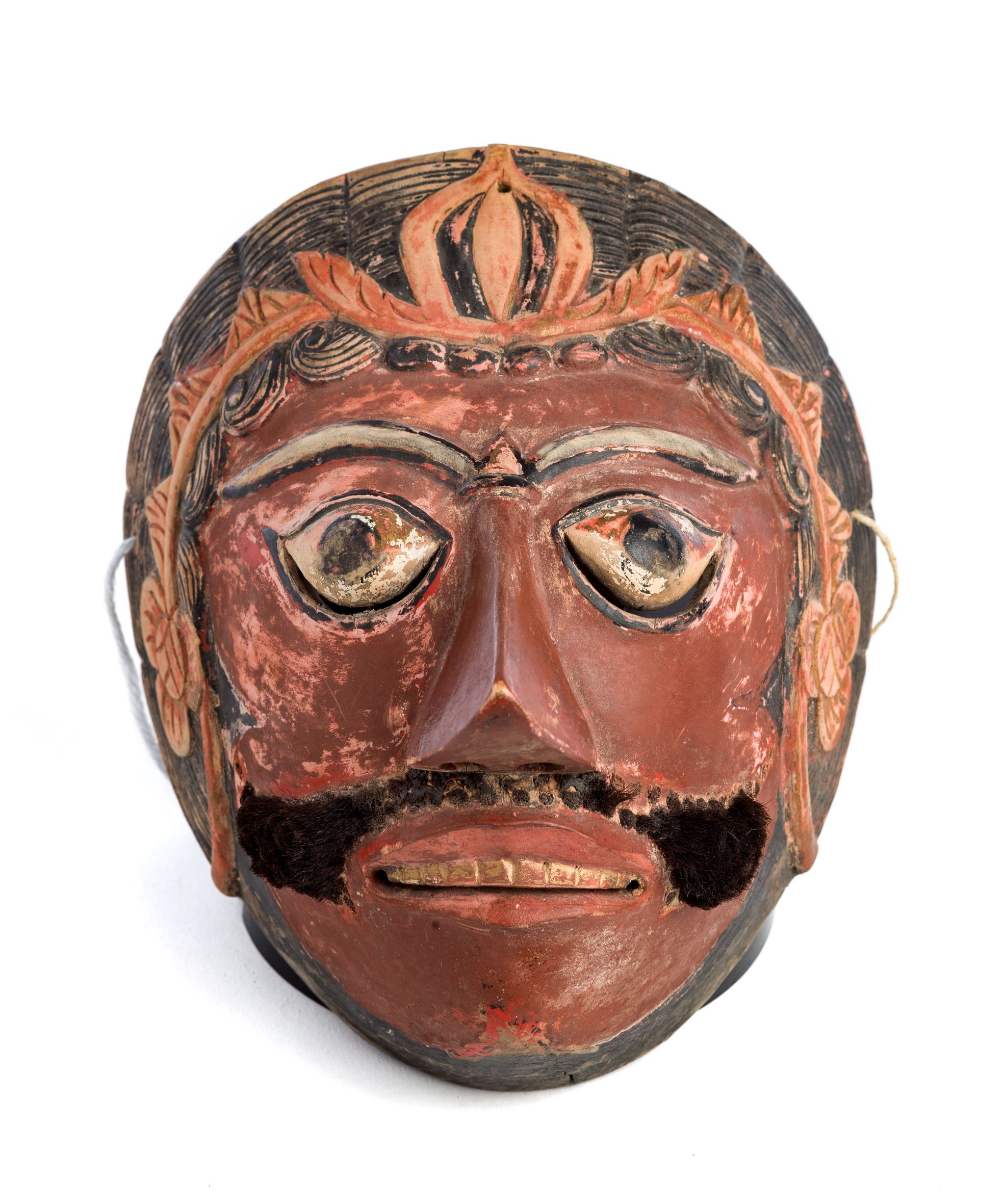 A PAINTED WOOD DANCER'S MASK, JAVA, EARLY 20TH CENTURY