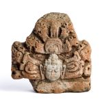 A JAVANESE TERRACOTTA ANTEFIX, INDONESIA, CIRCA 10TH CENTURY