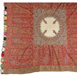 A WOVEN WOOL 'MOON' SHAWL, KASHMIR, CIRCA 1840-50