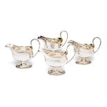 A SET OF FOUR GEORGE III SILVER SAUCEBOATS, WILLIAM SKEEN, LONDON, 1784/86