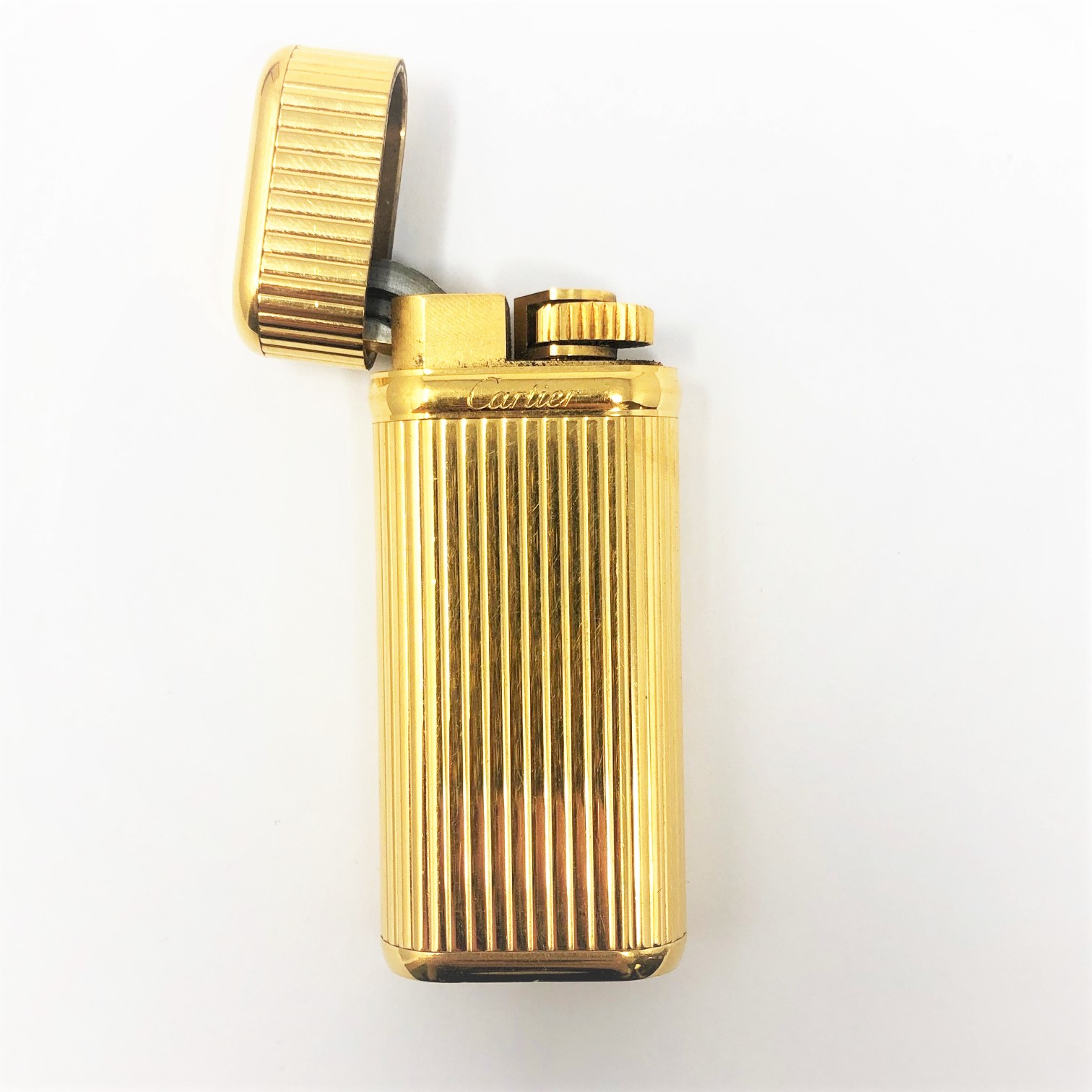 A CARTIER GOLD PLATED LIGHTER, LATE 20TH CENTURY - Image 3 of 3