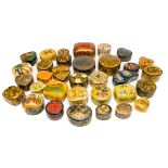 A COLLECTION OF SMALL KASHMIR LACQUER BOXES, 20TH CENTURY