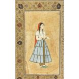 PORTRAIT OF A LADY, PROVINCIAL MUGHAL, NORTHERN INDIA, CIRCA 18TH CENTURY