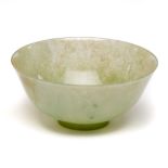 A CHINESE JADEITE BOWL, LATE QING DYNASTY, CIRCA 1900