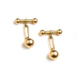 PAIR OF GOLD CUFFLINKS, FIRST HALF OF 20TH CENTURY