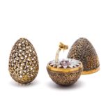 A SILVER-GILT 'SURPRISE' EGG, STUART DEVLIN, RETAILED BY ANDREW GRIMA, LONDON, 1967