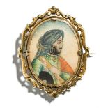 A PORTRAIT OF A SIKH NOBLEMAN, DELHI OR PUNJAB, INDIA, MID-19TH CENTURY