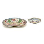 TWO CHINESE CANTON ENAMEL DISHES, QIANLONG PERIOD (1736-95)