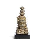 A GANDHARA GREY SCHIST MINIATURE STUPA, NORTH-WEST FRONTIER REGION, PAKISTAN, 3RD / 4TH CENTURY AND