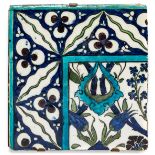 A DAMASCUS CORNER TILE, OTTOMAN SYRIA, CIRCA 1600