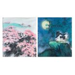 TWO CHINESE LANDSCAPE PAINTINGS