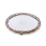 A GEORGE III SILVER SALVER, PROBABLY LEWIS HERNE, LONDON 1766