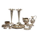 A GROUP OF ANGLO-INDIAN SILVER OBJECTS, CIRCA 1900