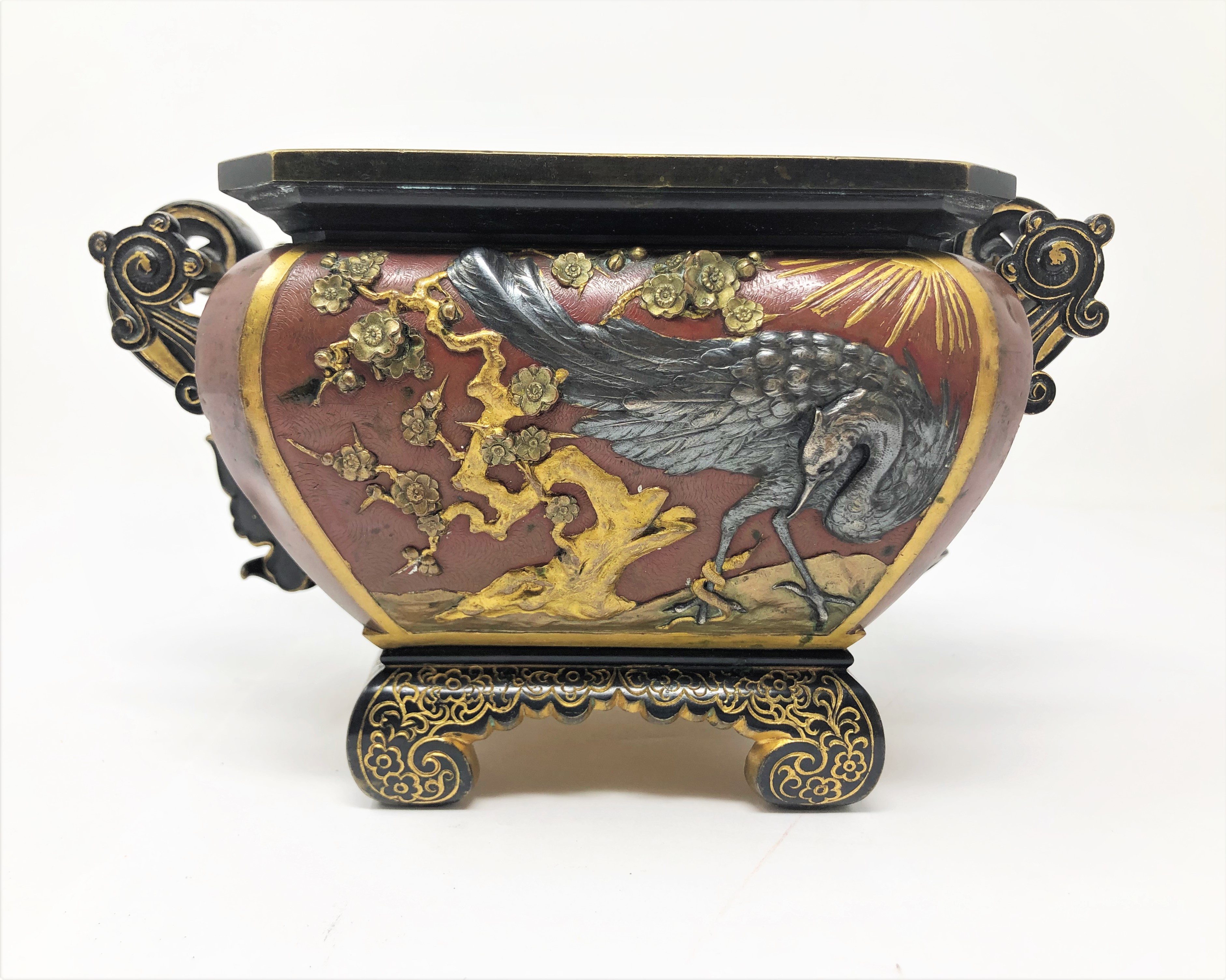 A JAPANESE MIXED METAL PARCEL-GILT KORO, MEIJI PERIOD (1868-1912) - Image 2 of 8