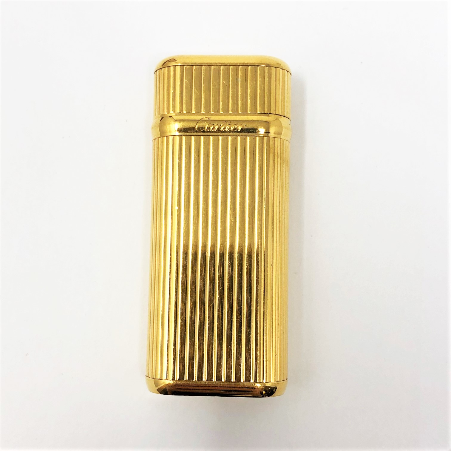 A CARTIER GOLD PLATED LIGHTER, LATE 20TH CENTURY - Image 2 of 3