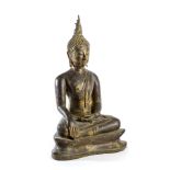 A BRONZE FIGURE OF BUDDHA, THAILAND, EARLY 20TH CENTURY