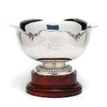 A GEORGE V SILVER ROSEBOWL, WAKELY & WHEELER, LONDON, 1919