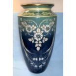 Walter Slater for Shelley: a large lustre vase of tapering form decorated with trailing flowers