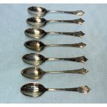 A set of 8 hallmarked silver teaspoons, Sheffield 1922, 3.7 oz
