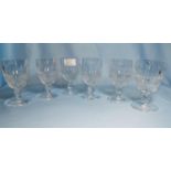 A set of 6 Waterford crystal "Coleen" goblets