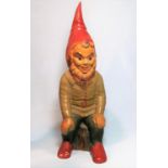 An early Sylvac seated gnome, No. 110, height 35 cm