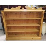 A Victorian style pine 4 height bookcase