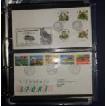 A collection of sheets; FDC's and other stamps