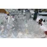 7 various glass decanters