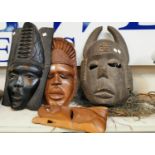 Three African tribal masks