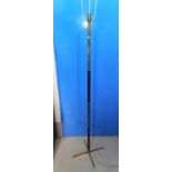 An Art Deco brass standard lamp on 4 feet