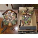 Two early 20th century Black Forest cuckoo clocks