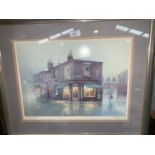 Bob Richardson: limited edition print 641/650; watercolour by Alan Clarke