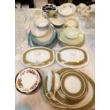 A selection of Royal Doulton and other dinnerware: "Coronet" 7 pieces, "Reflection" 7 pieces; 6 "