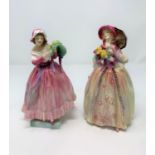 2 Royal Doulton figures, New Bonnet HN1728 (restored) and June HN1691