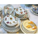 A Susie Cooper 7 piece fruit set; a selection of Royal Worcester "Evesham"; other dinner and